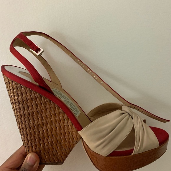 Salvatore Ferregamo Wedge with Wicker Heels - 10 - Picture 8 of 8
